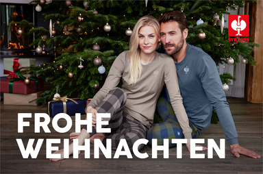 Gutscheinmotiv im Design Weihnachten 2023 Paar