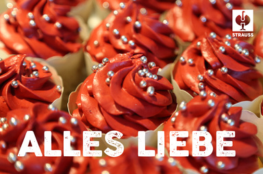 Gutscheinmotiv im Design Alles Liebe Cupcake